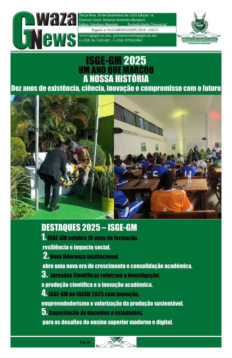 Capa do Jornal Gwaza News — Edição 18
