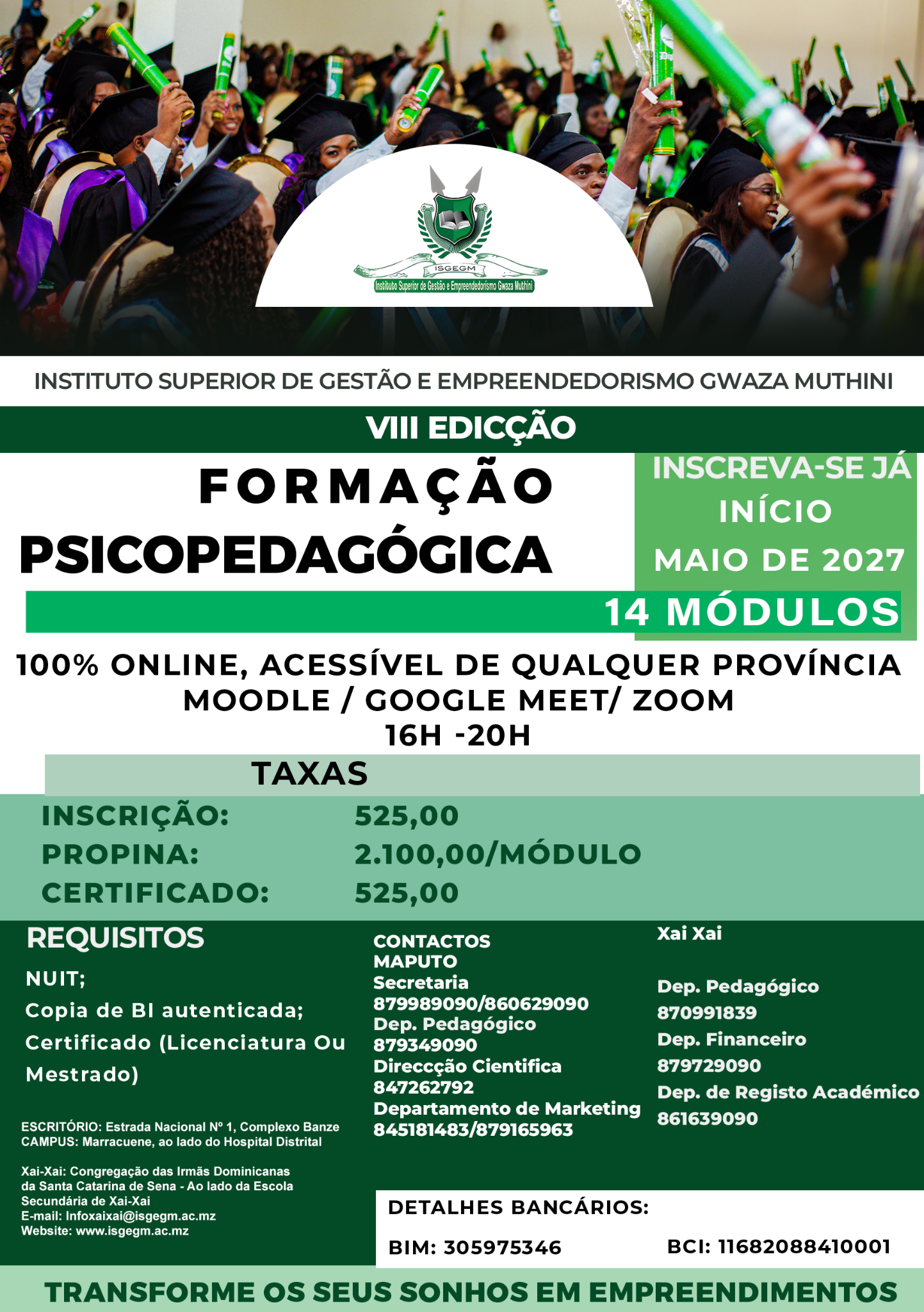 Cartaz Formação Psicopedagógica